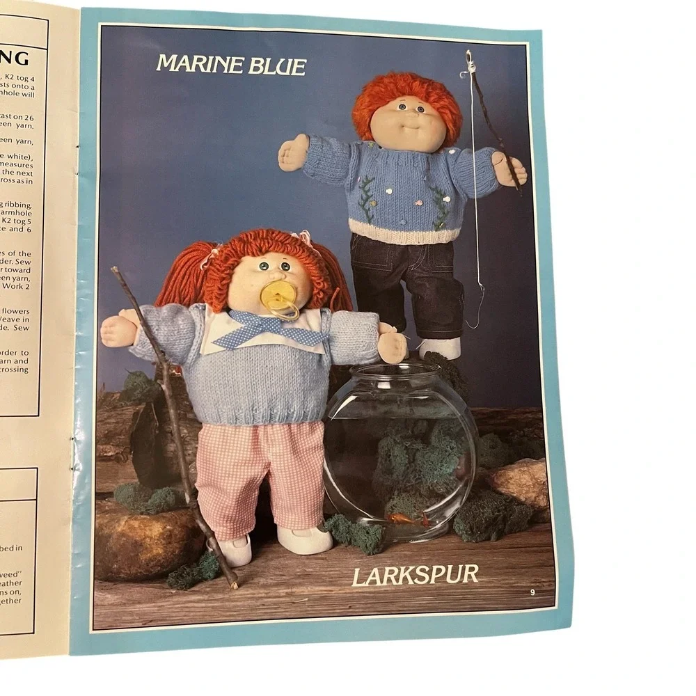 Vintage Cabbage Patch Kids Knitted Sweaters Pattern Book Xavier Roberts 7800